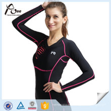 Femmes Chemises Customzied Compression Sport Wear Gros